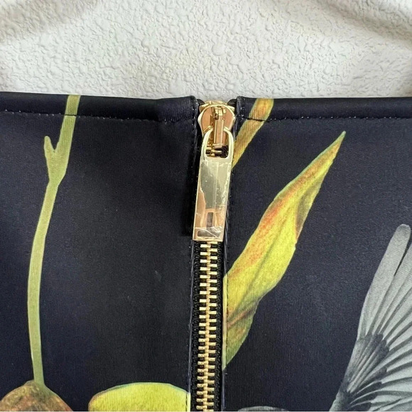 NWOT Ted Baker Sew in Love Floral Print Mini Dress Black Multi Women’s 2 - Picture 11 of 13